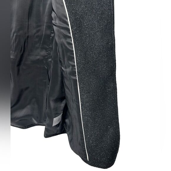 NWT Talbots Wool Blend Black Sparkly Button Up Blazer Coat Jacket 10 Petite - Picture 7 of 8